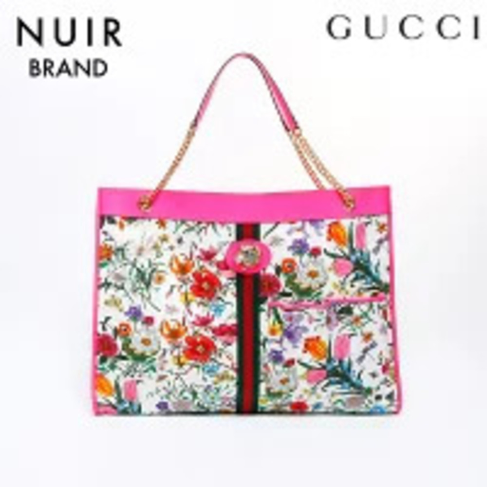 Gucci Floral Flower Tote Bag Multicolor